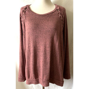 Pink Melo Women's Shirt Long Sleeve Pink ColorSize 2X